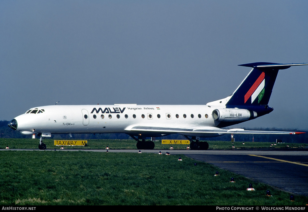 Aircraft Photo of HA-LBK | Tupolev Tu-134A-3 | Malév - Hungarian Airlines | AirHistory.net #513391