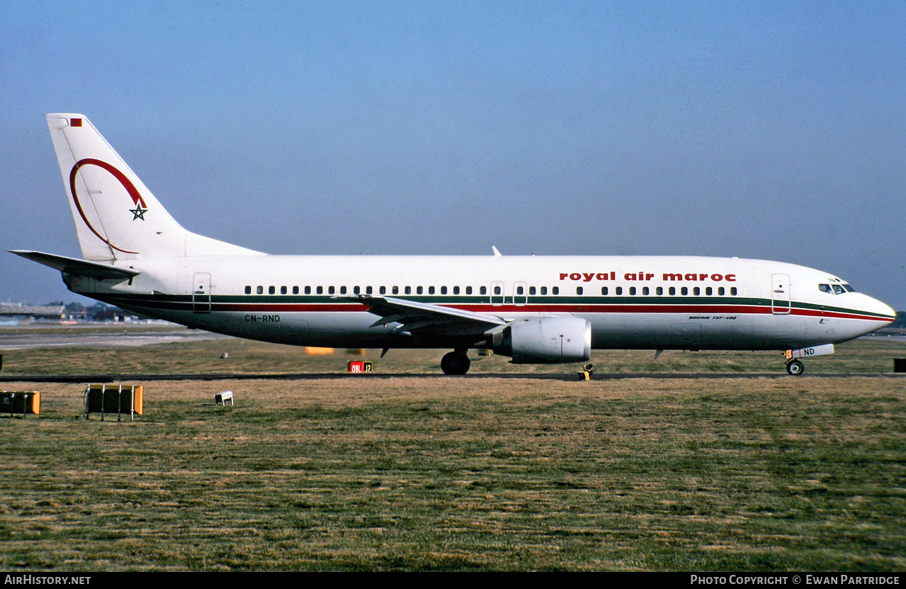 Aircraft Photo of CN-RND | Boeing 737-4B6 | Royal Air Maroc - RAM | AirHistory.net #513402