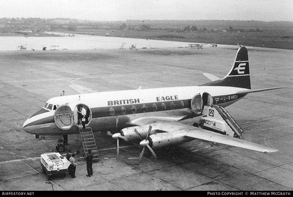 Aircraft Photo of G-AOCB | Vickers 755D Viscount | British Eagle International Airlines | AirHistory.net #513444