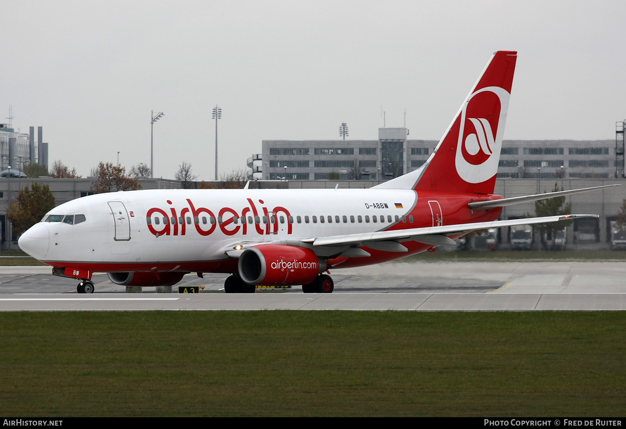 Aircraft Photo of D-ABBW | Boeing 737-7Q8 | Air Berlin | AirHistory.net #513572