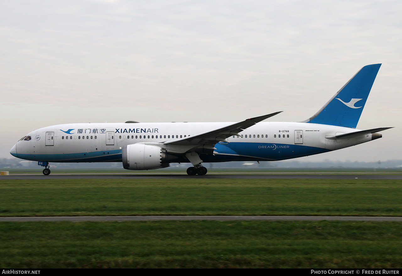 Aircraft Photo of B-2768 | Boeing 787-8 Dreamliner | Xiamen Airlines | AirHistory.net #513589