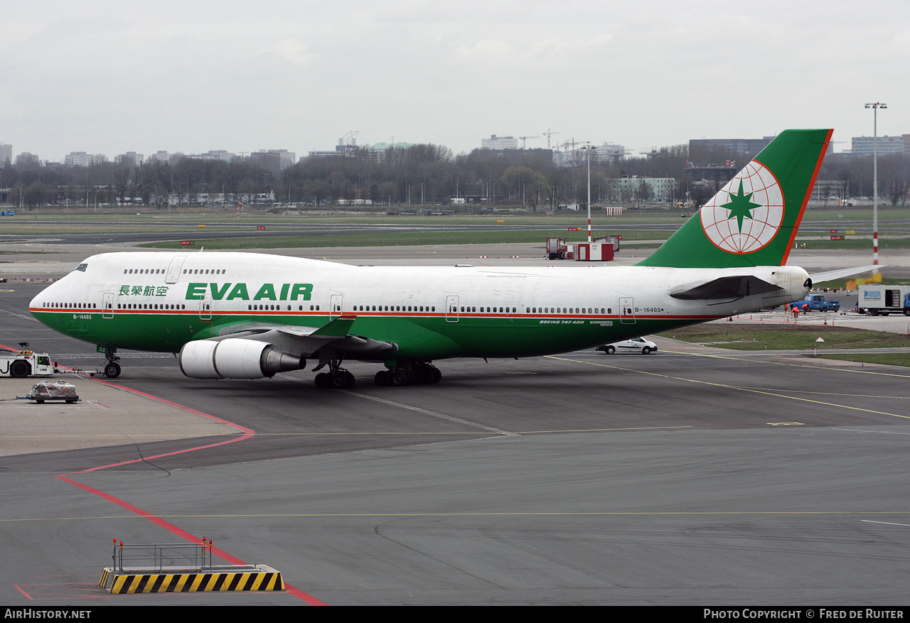 Aircraft Photo of B-16403 | Boeing 747-45EM | EVA Air | AirHistory.net #513601