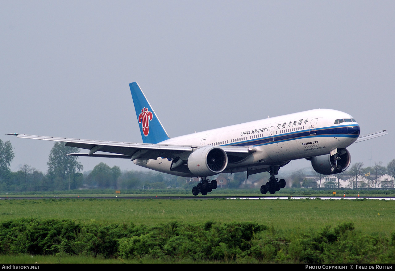 Aircraft Photo of B-2055 | Boeing 777-21B | China Southern Airlines | AirHistory.net #513619