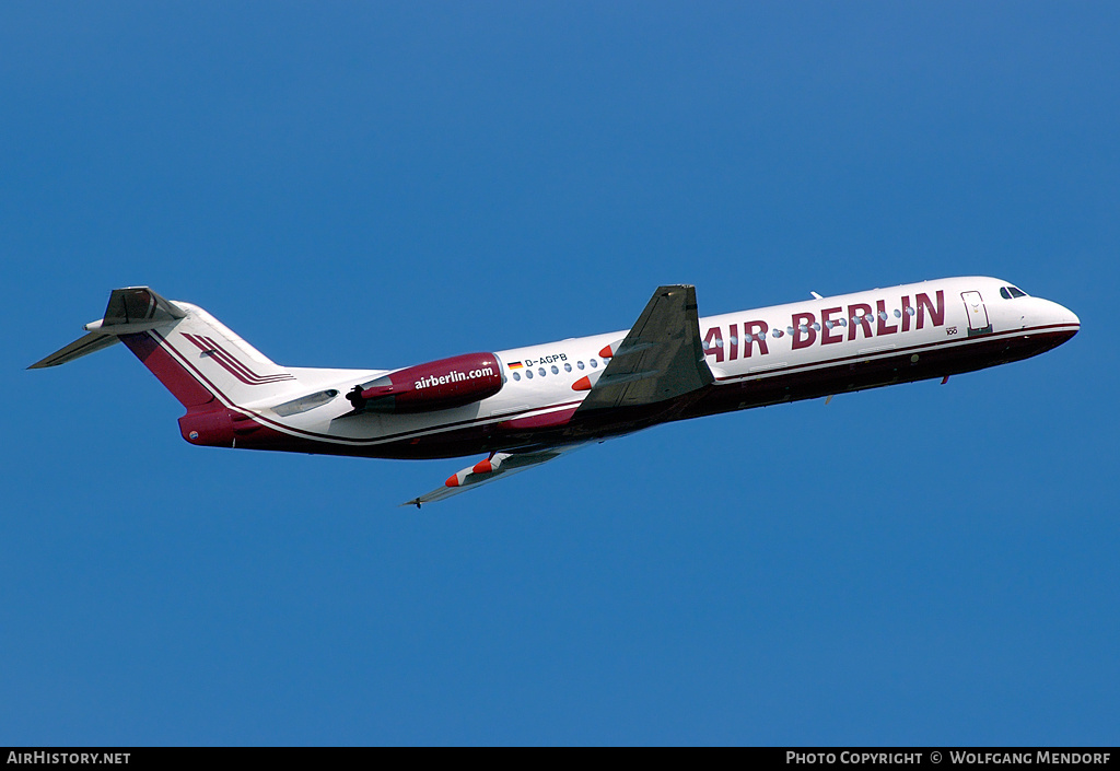 Aircraft Photo of D-AGPB | Fokker 100 (F28-0100) | Air Berlin | AirHistory.net #513709