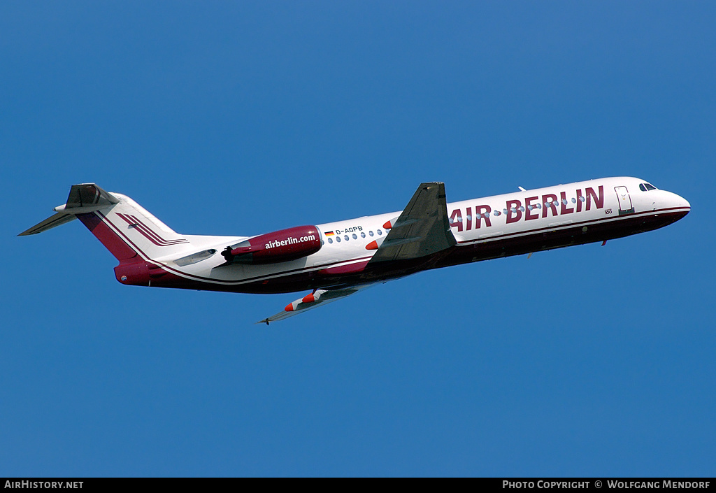 Aircraft Photo of D-AGPB | Fokker 100 (F28-0100) | Air Berlin | AirHistory.net #513709