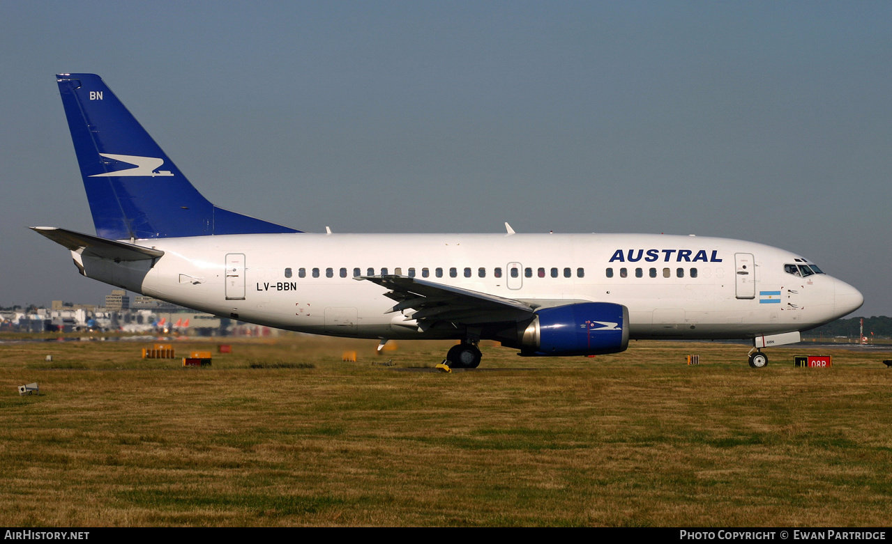 Aircraft Photo of LV-BBN | Boeing 737-5H6 | Austral Líneas Aéreas | AirHistory.net #513755