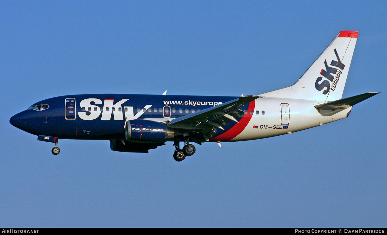 Aircraft Photo of OM-SEE | Boeing 737-53C | SkyEurope Airlines | AirHistory.net #513759