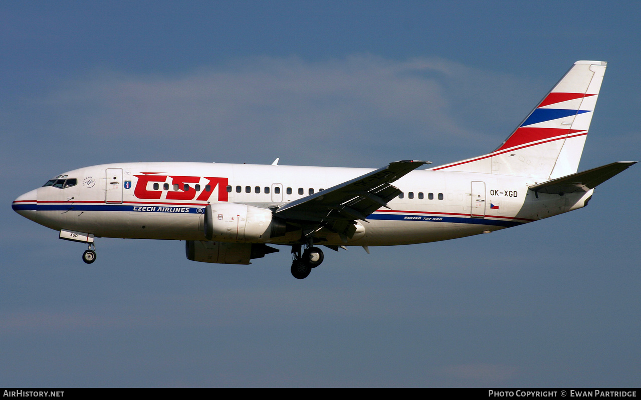 Aircraft Photo of OK-XGD | Boeing 737-55S | ČSA - Czech Airlines | AirHistory.net #513763