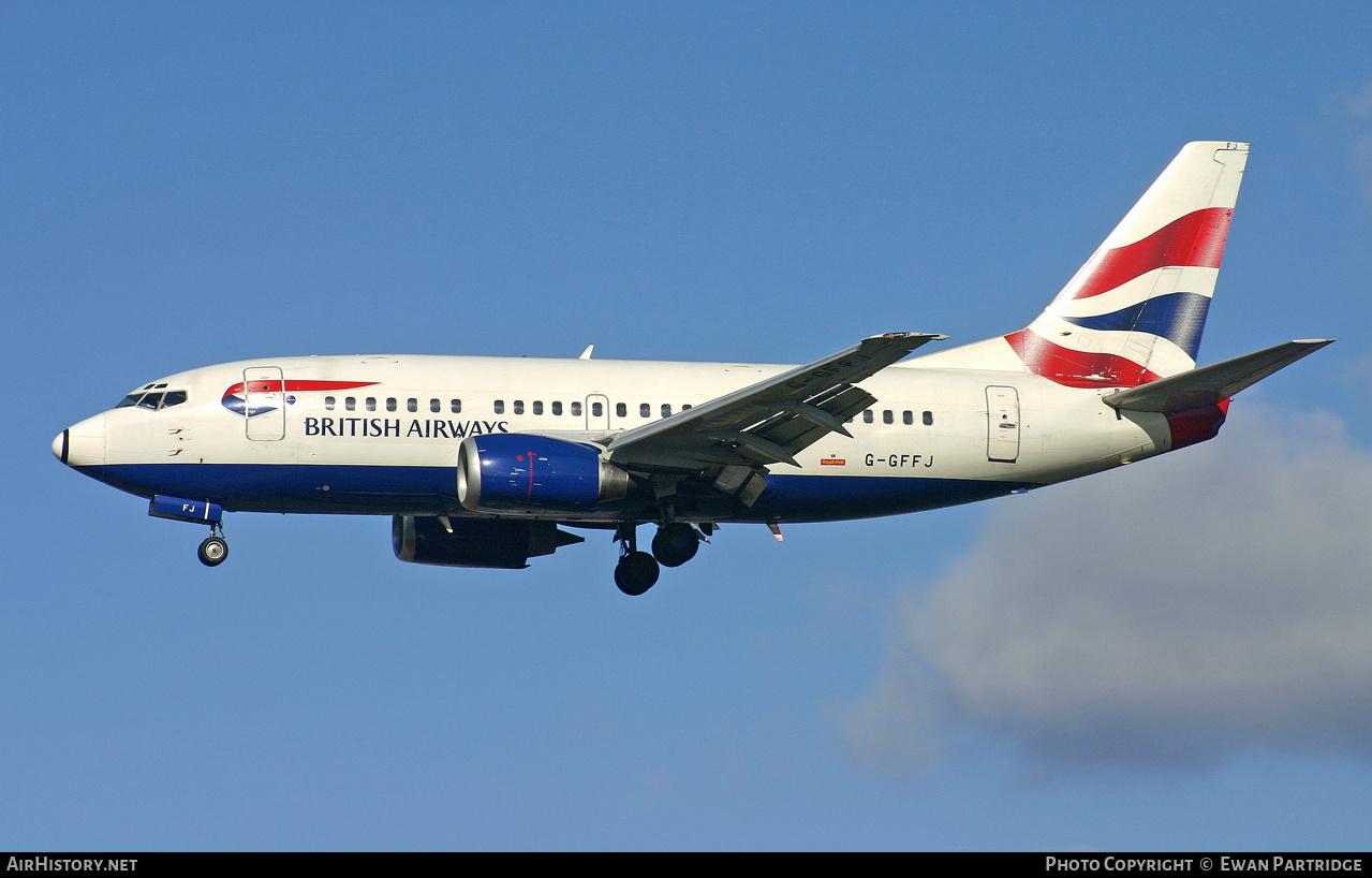 Aircraft Photo of G-GFFJ | Boeing 737-5H6 | British Airways | AirHistory.net #513772