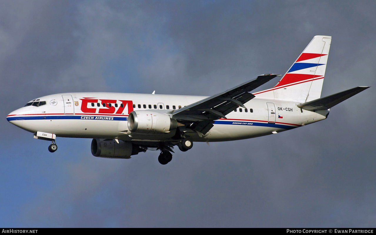 Aircraft Photo of OK-CGH | Boeing 737-55S | ČSA - Czech Airlines | AirHistory.net #513788