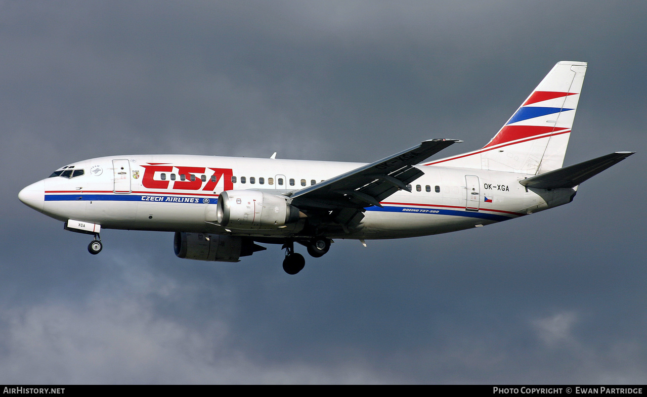 Aircraft Photo of OK-XGA | Boeing 737-55S | ČSA - Czech Airlines | AirHistory.net #513806