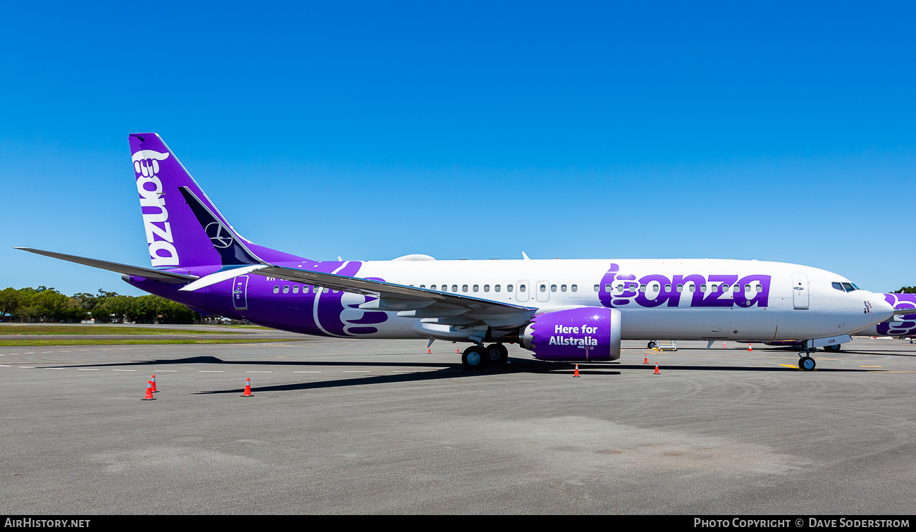Aircraft Photo of VH-UIK | Boeing 737-8 Max 8 | Bonza Aviation | AirHistory.net #513819