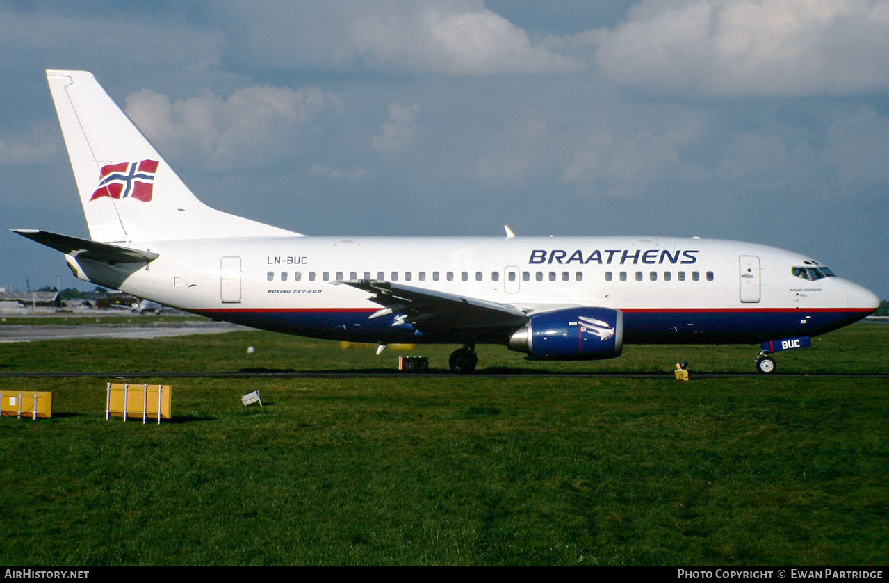 Aircraft Photo of LN-BUC | Boeing 737-505 | Braathens SAFE | AirHistory.net #513919