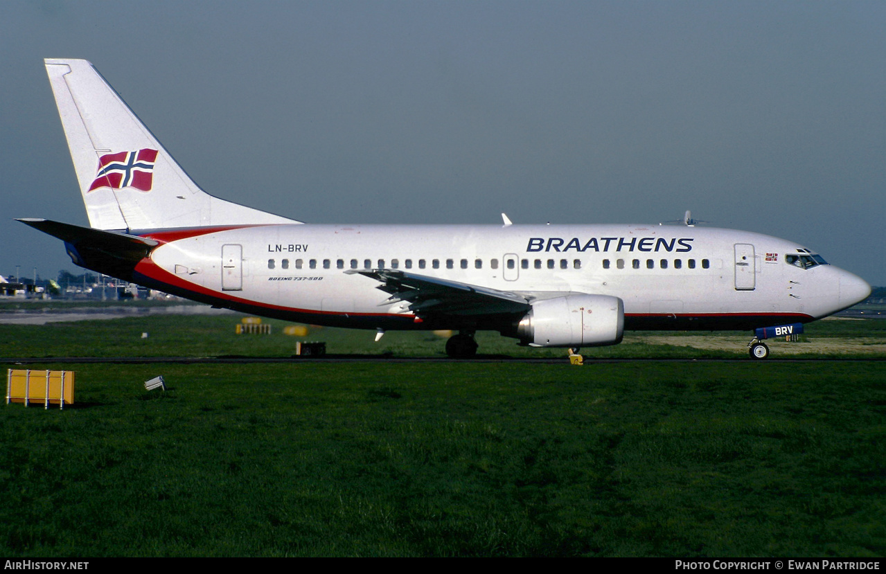 Aircraft Photo of LN-BRV | Boeing 737-505 | Braathens | AirHistory.net #513921