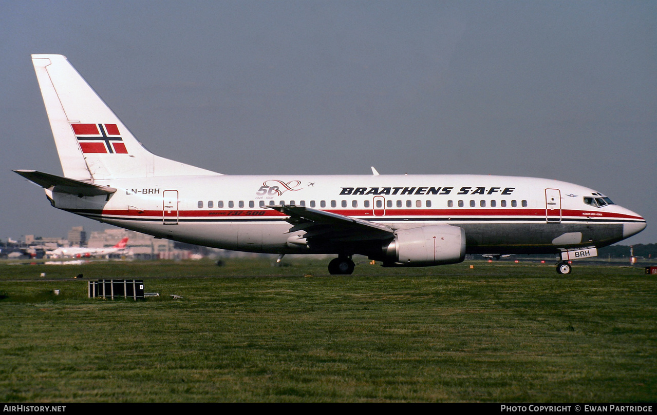 Aircraft Photo of LN-BRH | Boeing 737-505 | Braathens SAFE | AirHistory.net #513929