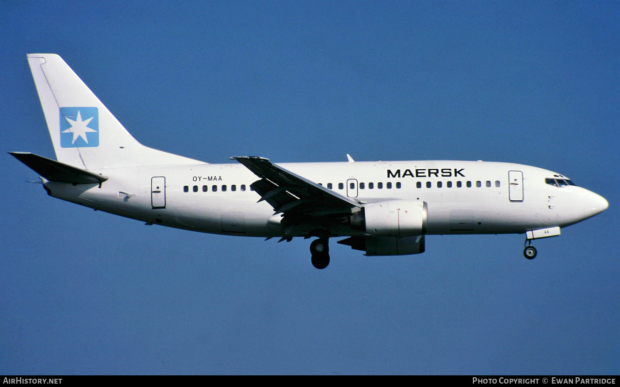 Aircraft Photo of OY-MAA | Boeing 737-5L9 | Maersk Air | AirHistory.net #513965