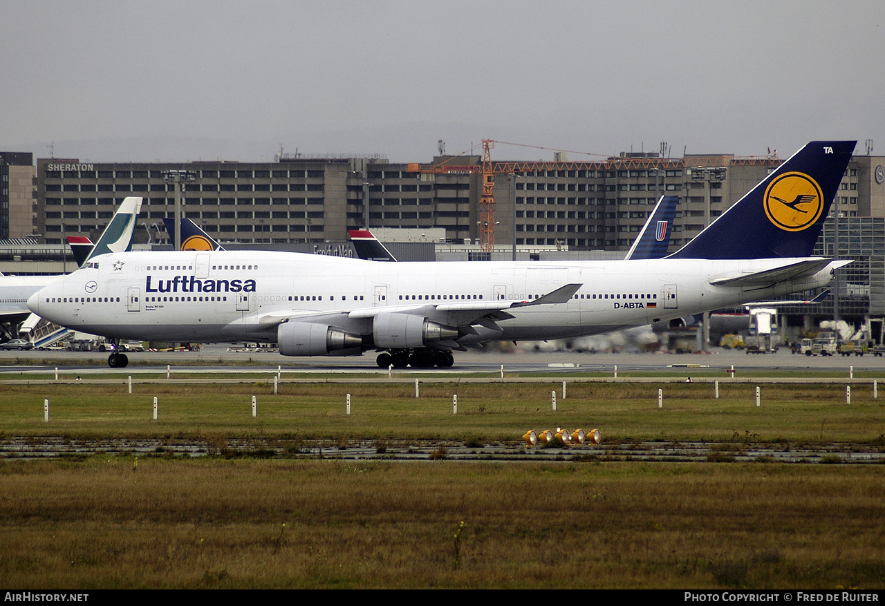 Aircraft Photo of D-ABTA | Boeing 747-430M | Lufthansa | AirHistory.net #513975