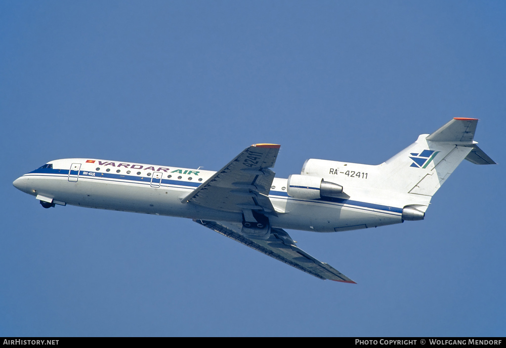 Aircraft Photo of RA-42411 | Yakovlev Yak-42D | Vardar Air | AirHistory.net #514004