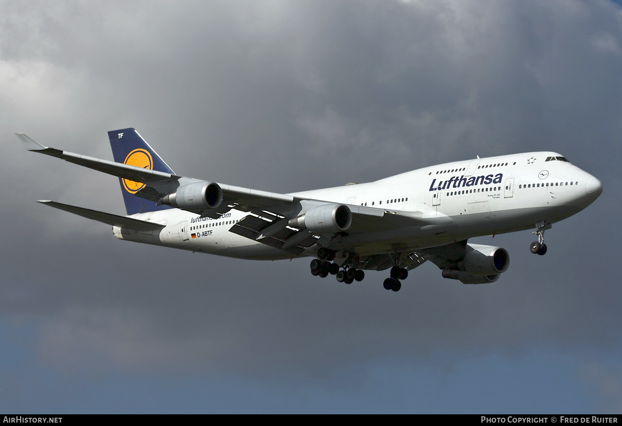 Aircraft Photo of D-ABTF | Boeing 747-430M | Lufthansa | AirHistory.net #514030