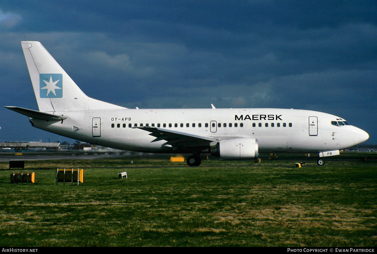 Aircraft Photo of OY-APB | Boeing 737-5L9 | Maersk Air | AirHistory.net #514079