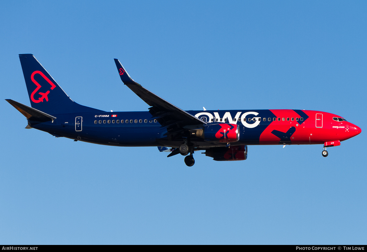 Aircraft Photo of C-FHNM | Boeing 737-8Q8 | OWG - Off We Go | AirHistory.net #514140