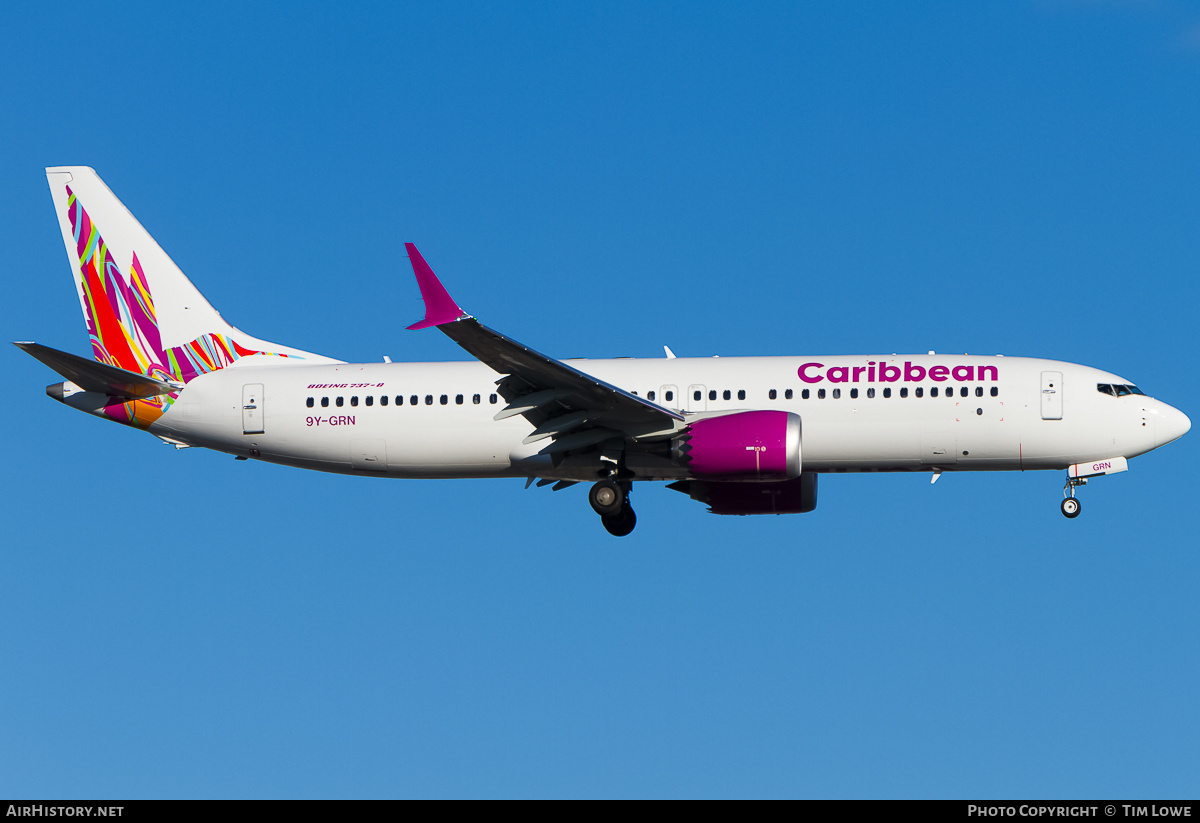 Aircraft Photo of 9Y-GRN | Boeing 737-8 Max 8 | Caribbean Airlines | AirHistory.net #514147