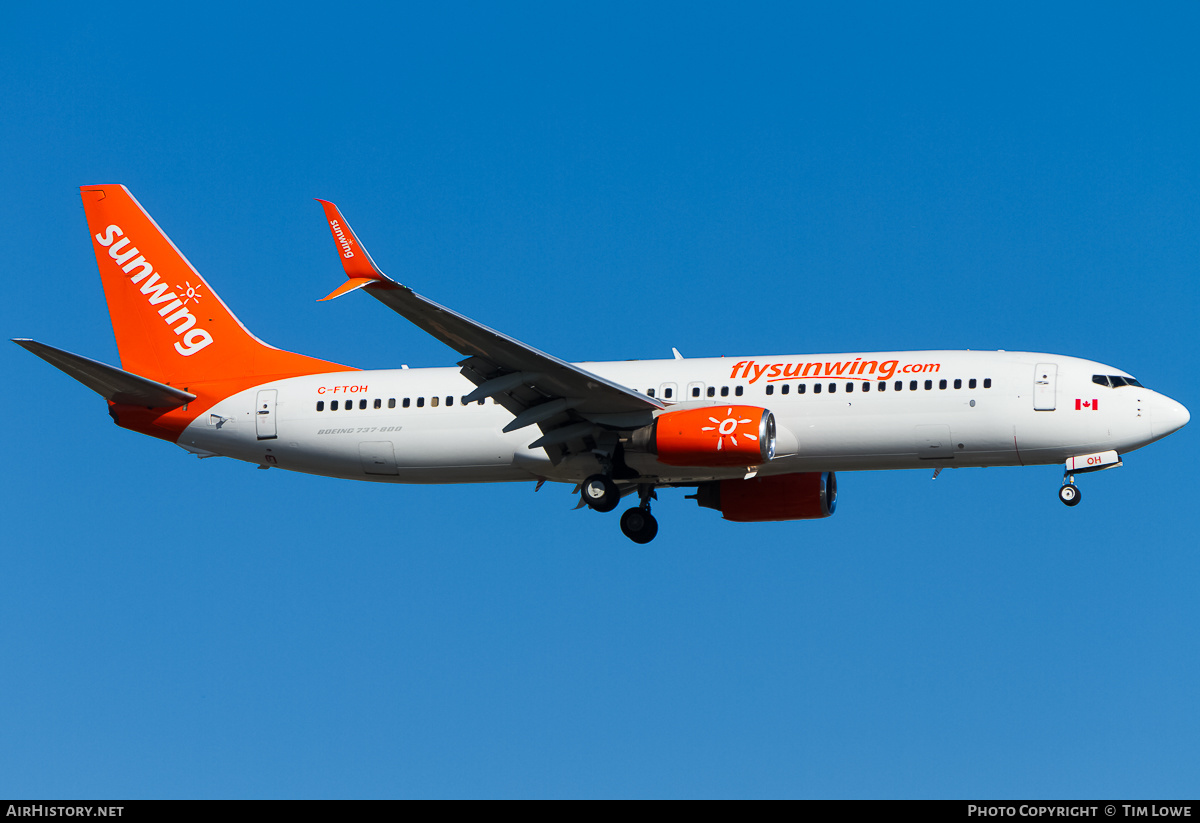 Aircraft Photo of C-FTOH | Boeing 737-8HX | Sunwing Airlines | AirHistory.net #514178