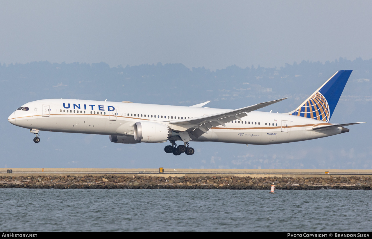 Aircraft Photo of N26967 | Boeing 787-9 Dreamliner | United Airlines | AirHistory.net #514309