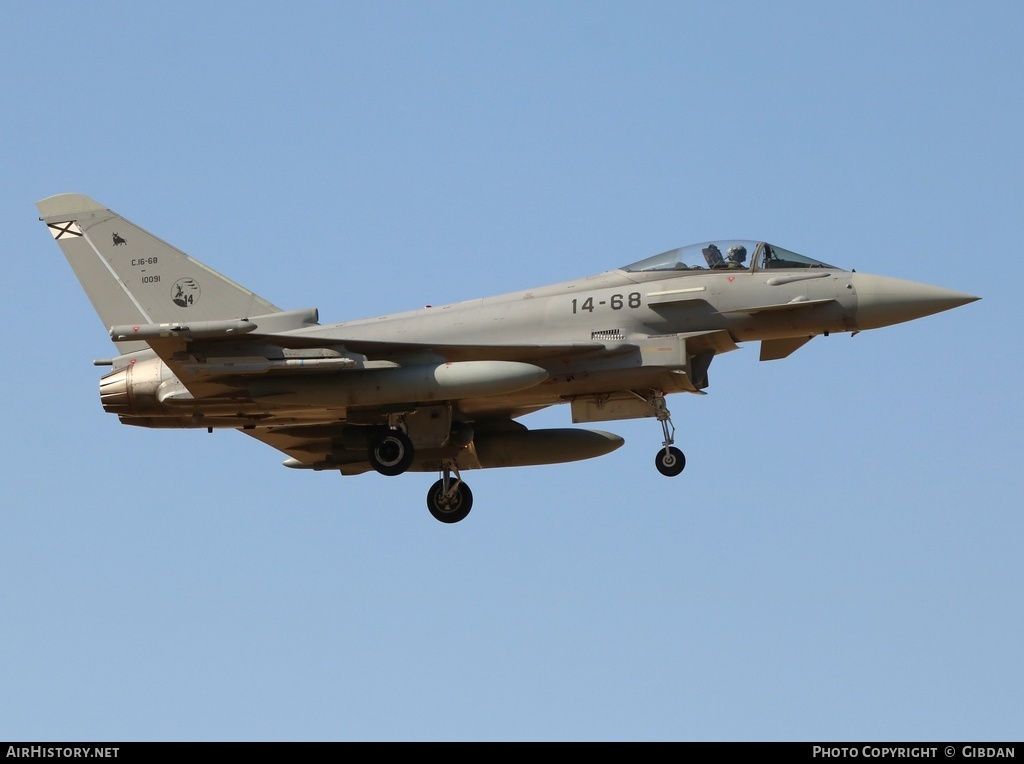 Aircraft Photo of C.16-68 / 10091 | Eurofighter EF-2000 Typhoon S | Spain - Air Force | AirHistory.net #514340