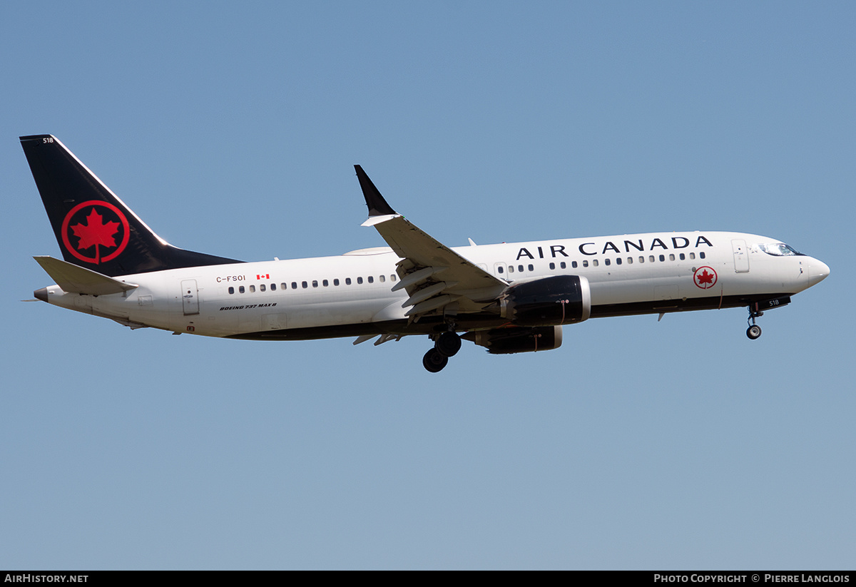 Aircraft Photo of C-FSOI | Boeing 737-8 Max 8 | Air Canada | AirHistory.net #514345