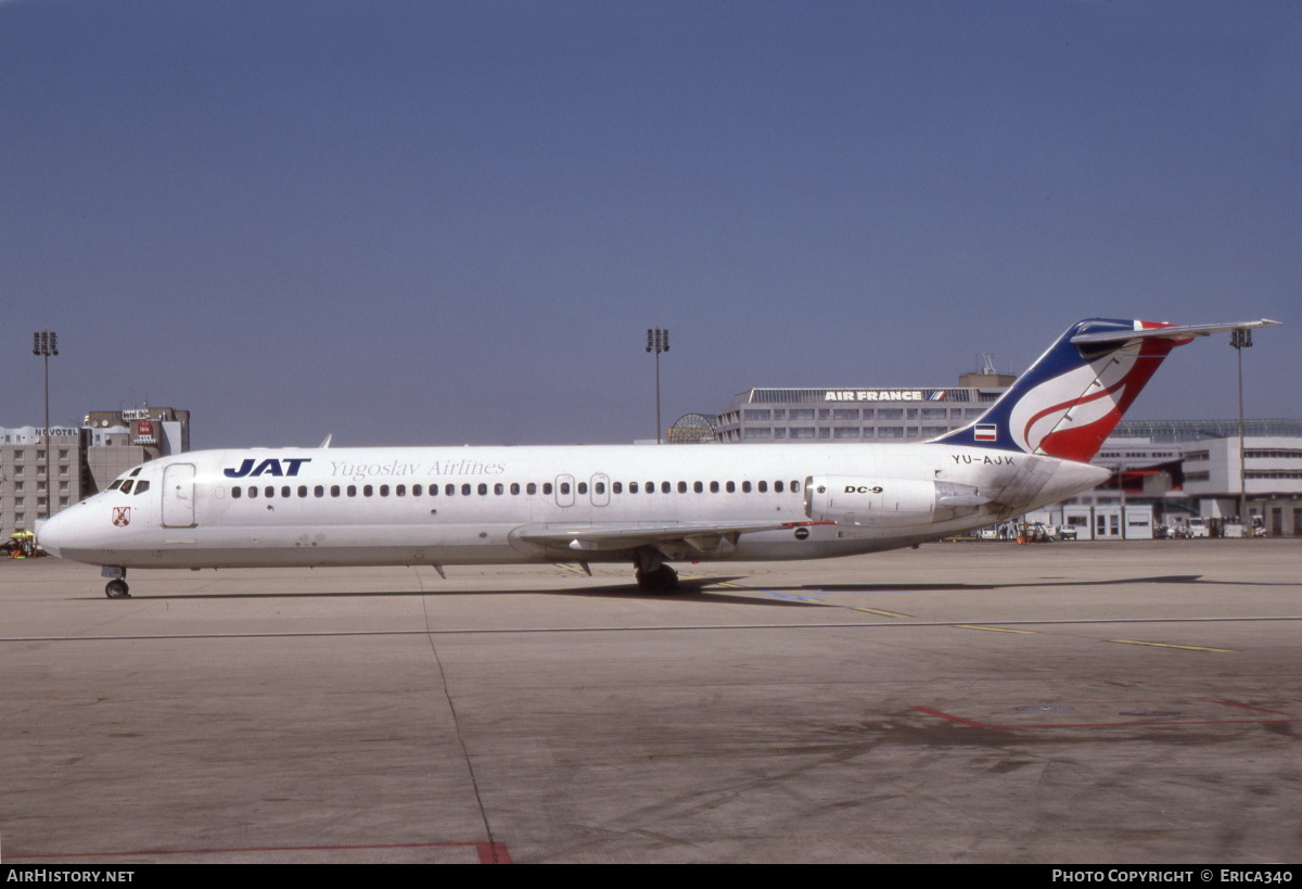 Aircraft Photo of YU-AJK | McDonnell Douglas DC-9-32 | JAT Yugoslav Airlines - Jugoslovenski Aerotransport | AirHistory.net #514366