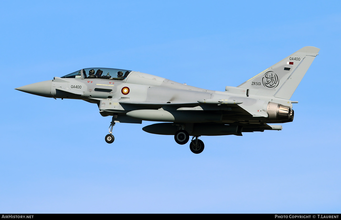 Aircraft Photo of QA400 / ZR501 | Eurofighter EF-2000 Typhoon T | Qatar - Air Force | AirHistory.net #514367