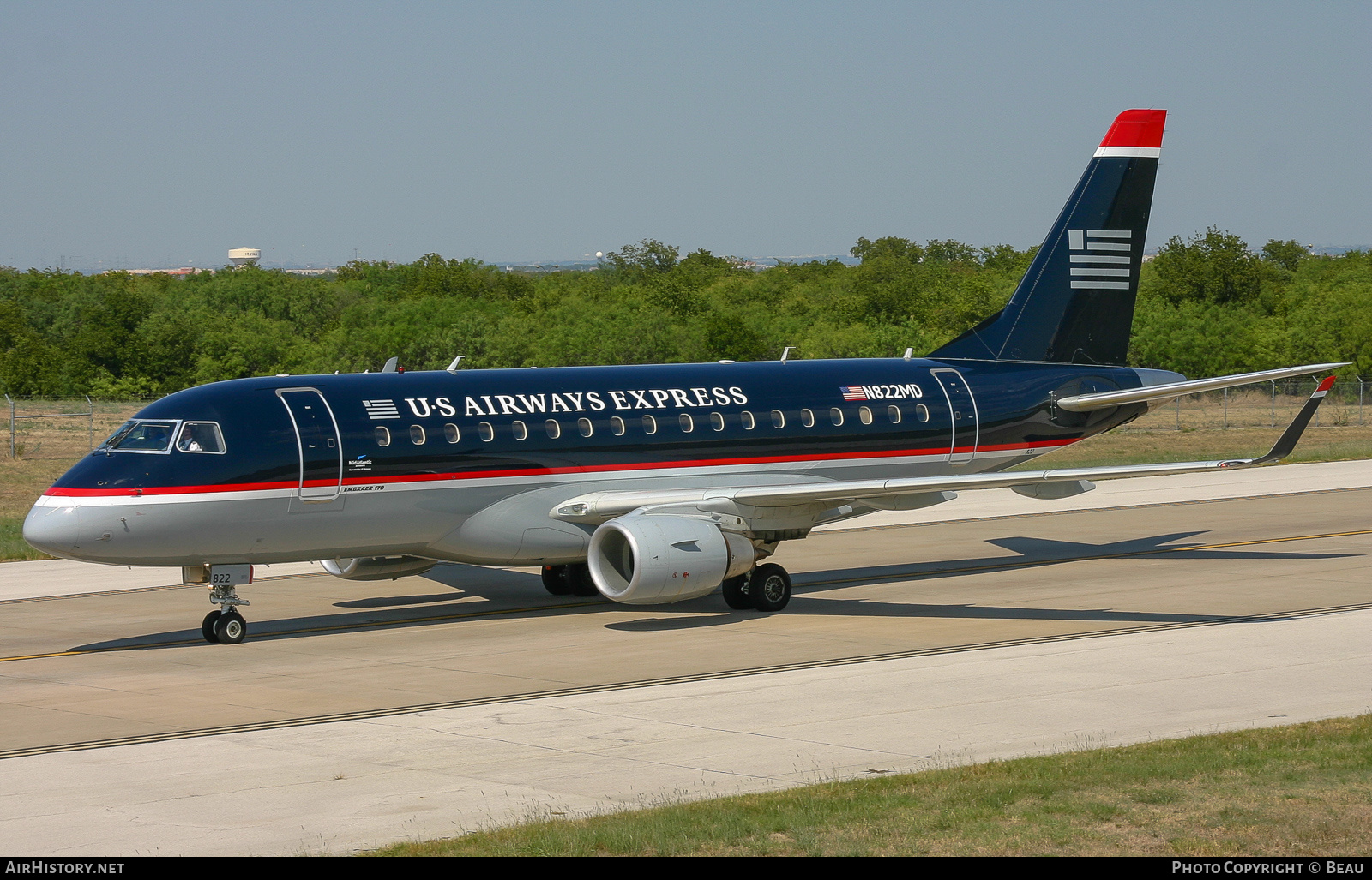 Aircraft Photo of N822MD | Embraer 170SU (ERJ-170-100SU) | US Airways Express | AirHistory.net #514373