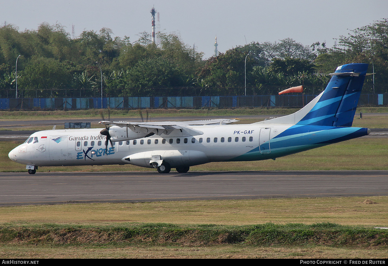 Aircraft Photo of PK-GAF | ATR ATR-72-600 (ATR-72-212A) | Garuda Indonesia Explore | AirHistory.net #514416