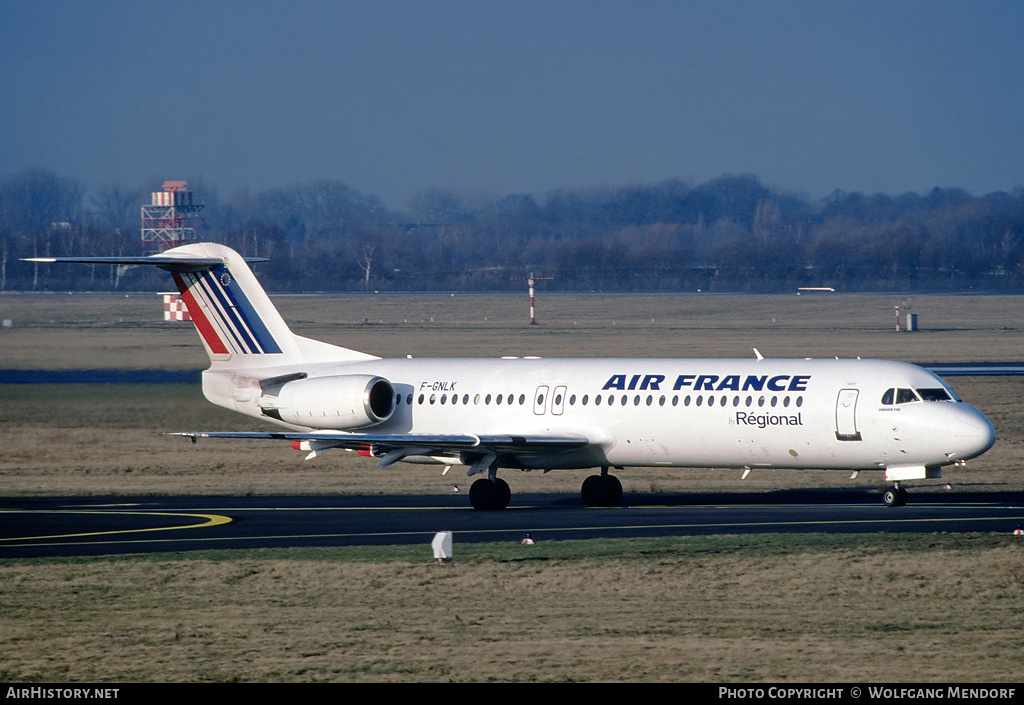 Aircraft Photo of F-GNLK | Fokker 100 (F28-0100) | Air France | AirHistory.net #514462