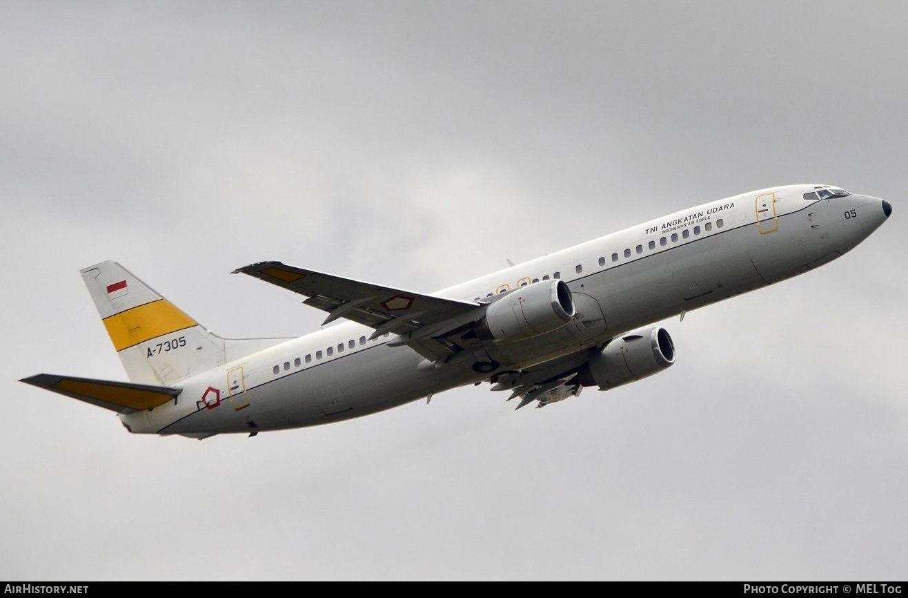 Aircraft Photo of A-7305 | Boeing 737-4U3 | Indonesia - Air Force | AirHistory.net #514582