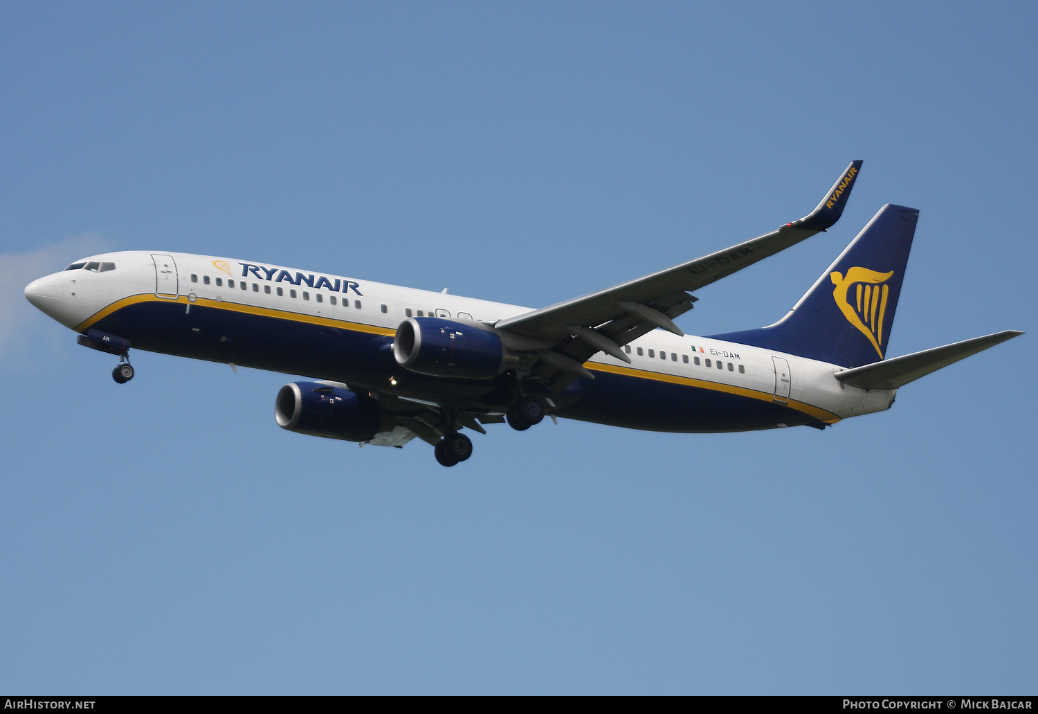 Aircraft Photo of EI-DAM | Boeing 737-8AS | Ryanair | AirHistory.net #514587