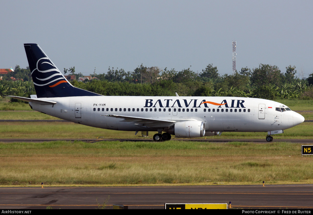 Aircraft Photo of PK-YVM | Boeing 737-322 | Batavia Air | AirHistory.net #514670