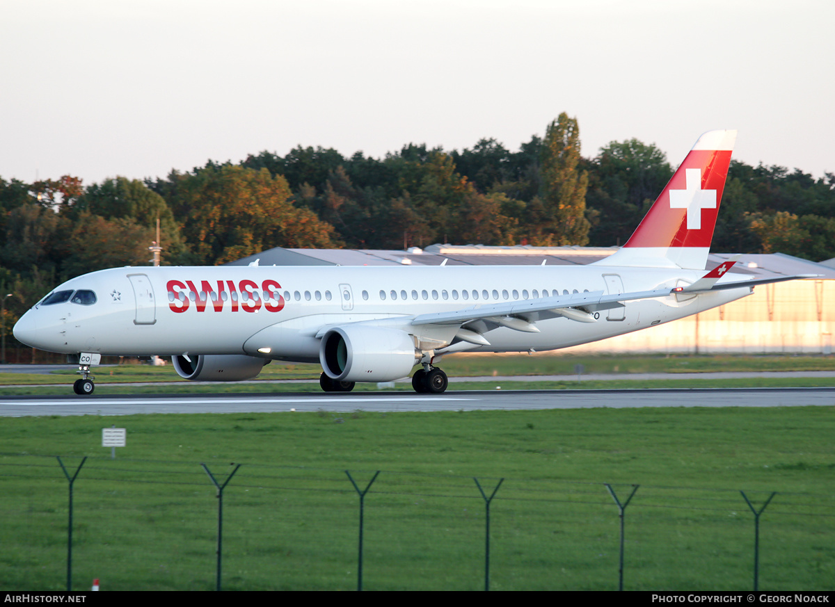 Aircraft Photo of HB-JCO | Bombardier CSeries CS300 (BD-500-1A11) | Swiss International Air Lines | AirHistory.net #514692