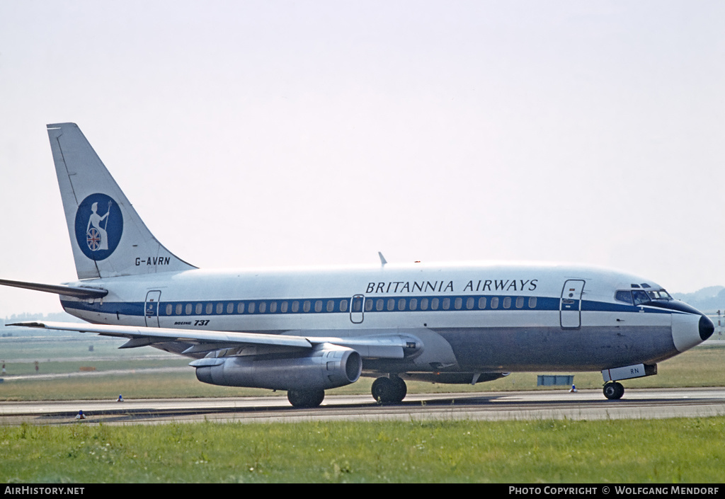 Aircraft Photo of G-AVRN | Boeing 737-204 | Britannia Airways | AirHistory.net #514760