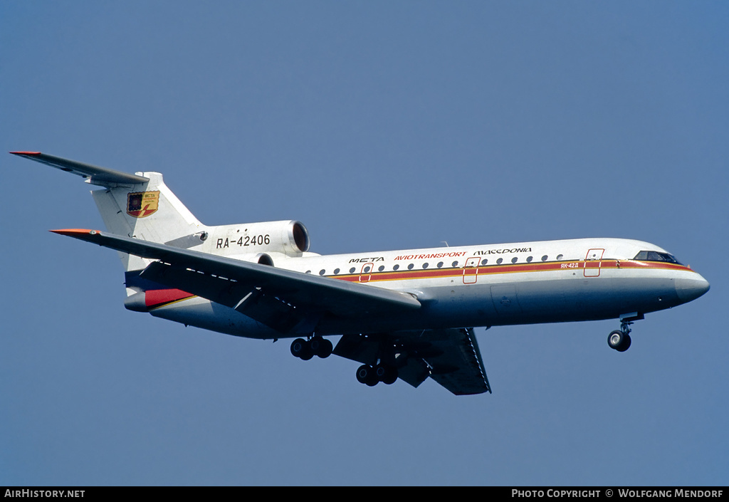 Aircraft Photo of RA-42406 | Yakovlev Yak-42D | Meta Aviotransport Macedonia | AirHistory.net #514792