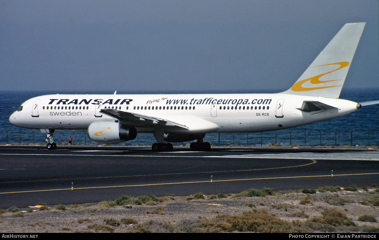 Aircraft Photo of SE-RCE | Boeing 757-2G5 | Transair Sweden | AirHistory.net #514817