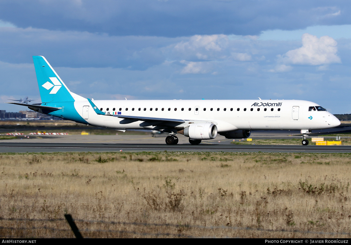 Aircraft Photo of I-ADJN | Embraer 195LR (ERJ-190-200LR) | Air Dolomiti | AirHistory.net #514856