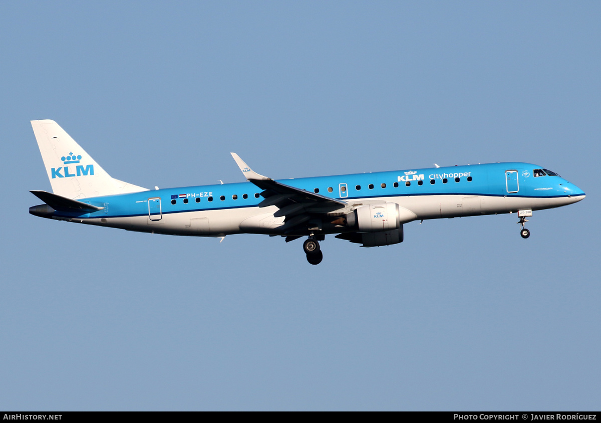 Aircraft Photo of PH-EZE | Embraer 190STD (ERJ-190-100STD) | KLM Cityhopper | AirHistory.net #514858