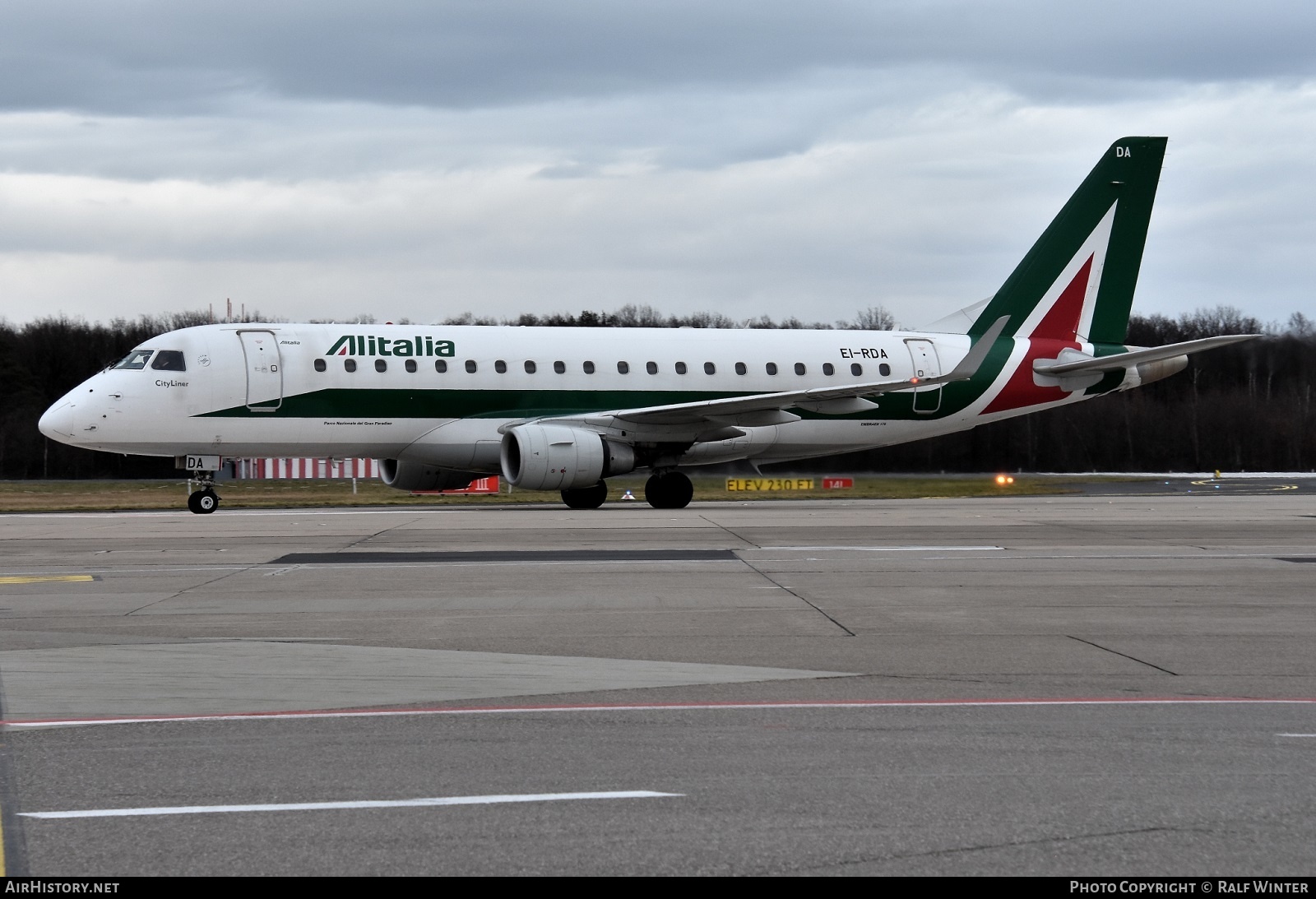 Aircraft Photo of EI-RDA | Embraer 175LR (ERJ-170-200LR) | Alitalia CityLiner | AirHistory.net #514868