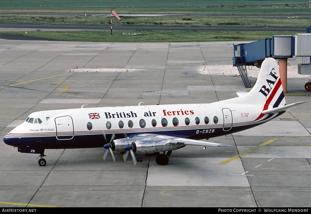 Aircraft Photo of G-CSZB | Vickers 807 Viscount | British Air Ferries - BAF | AirHistory.net #514946