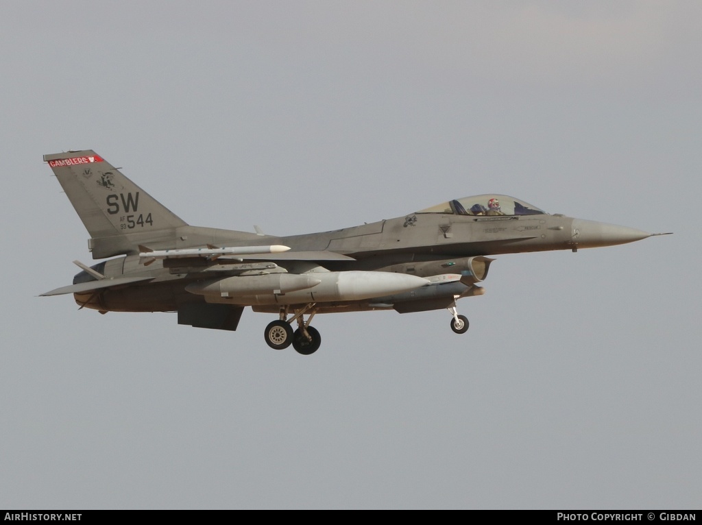 Aircraft Photo of 93-0544 / AF93-544 | General Dynamics F-16CM Fighting Falcon | USA - Air Force | AirHistory.net #515143