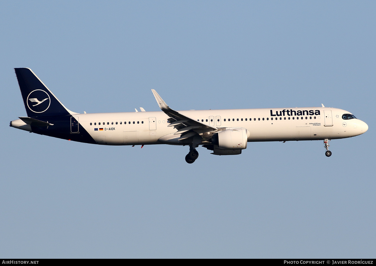 Aircraft Photo of D-AIEK | Airbus A321-271N | Lufthansa | AirHistory.net #515197
