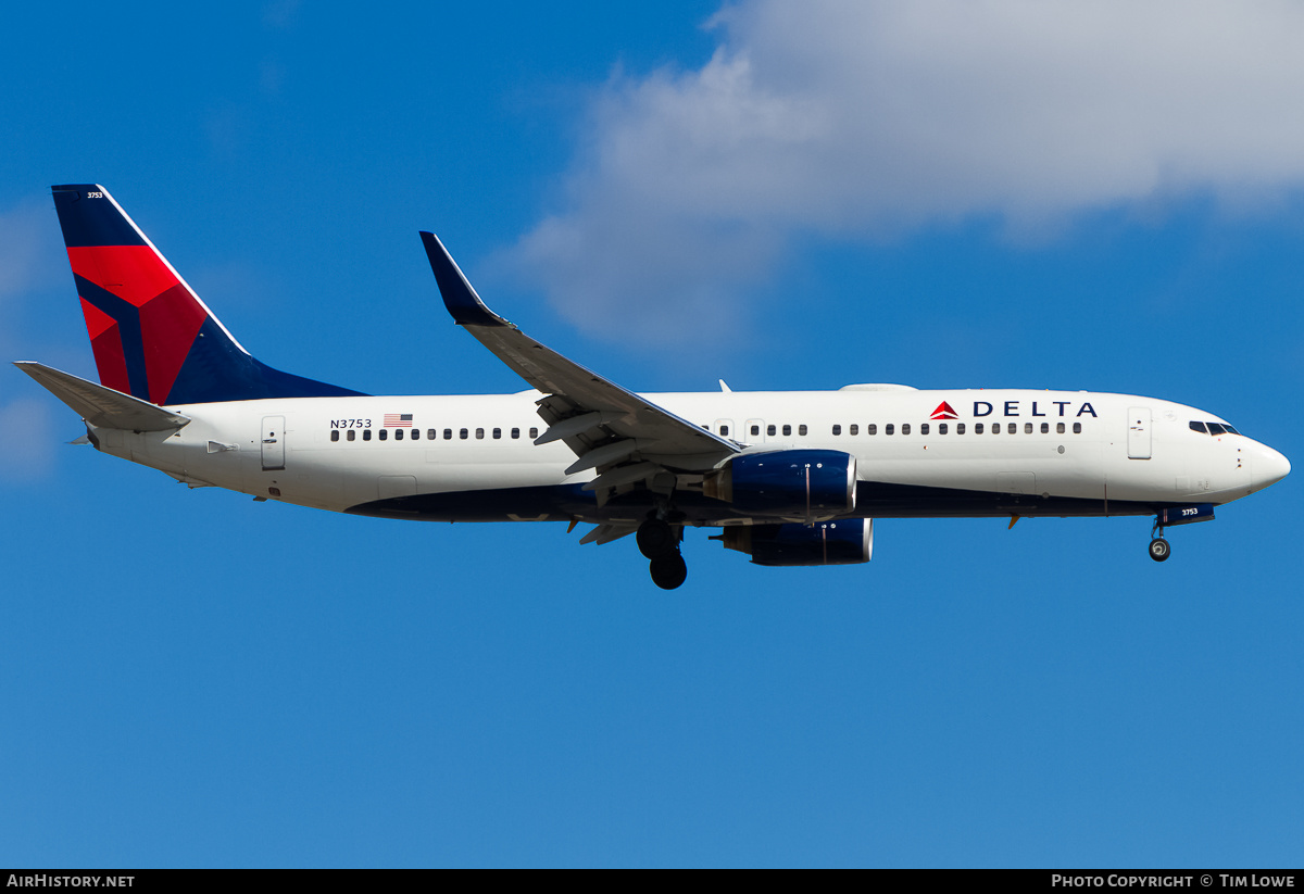 Aircraft Photo of N3753 | Boeing 737-832 | Delta Air Lines | AirHistory.net #515215
