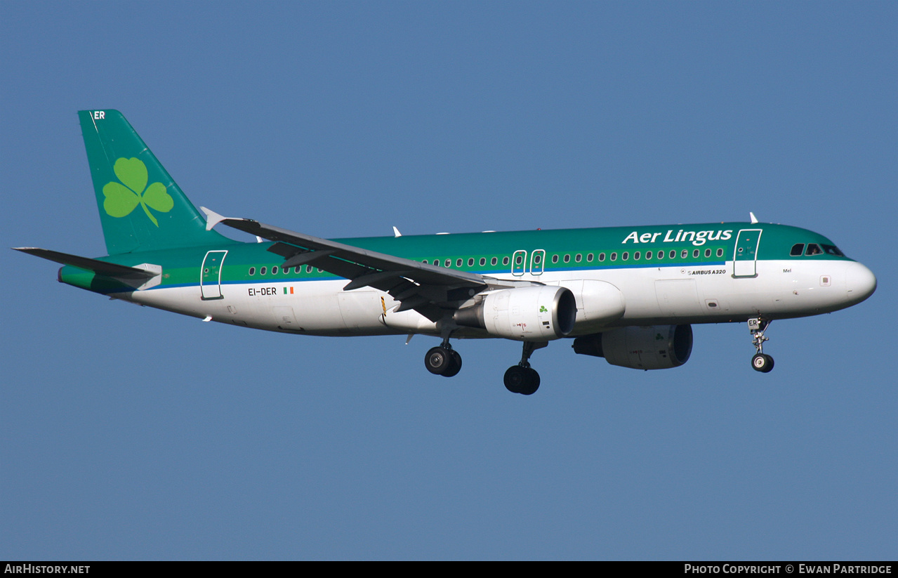 Aircraft Photo of EI-DER | Airbus A320-214 | Aer Lingus | AirHistory.net #515236